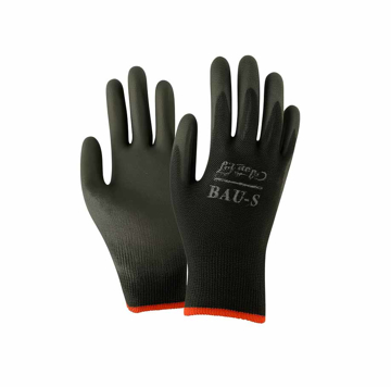 Slika BAU S zaštitne rukavice PU Schwarz – crne radne rukavice sa PU premazom (8) M